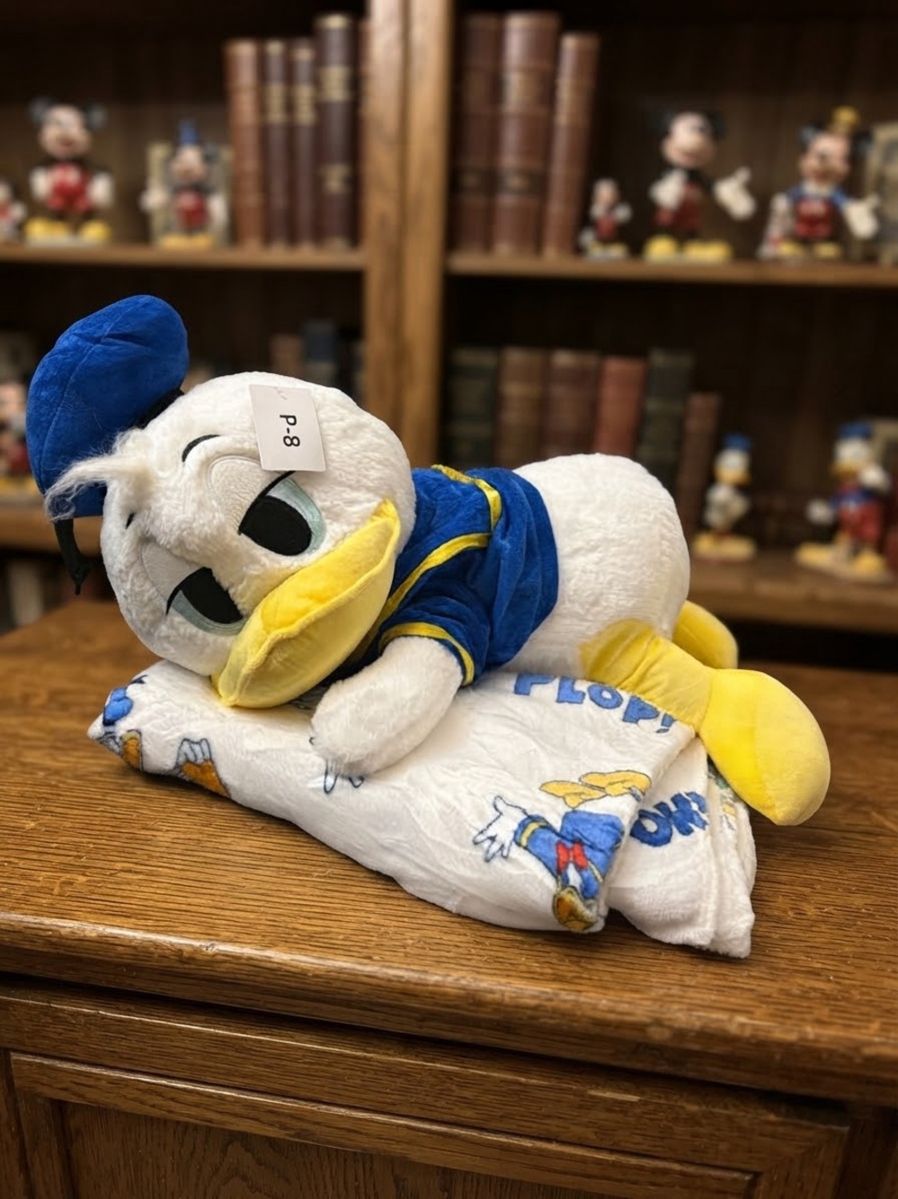 Disney Donald Duck Plush Pillow Buddy - White & Blue 20” W/blanket